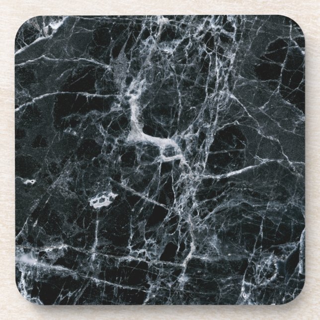 Black Marble Texture Coaster (Front)