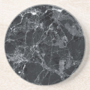 Black marble texture coaster