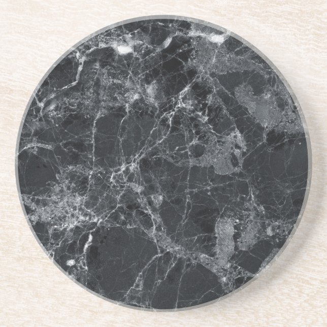 Black marble texture coaster (Front)