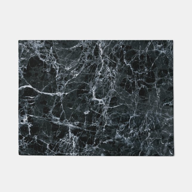 Black Marble Texture Doormat (Front)