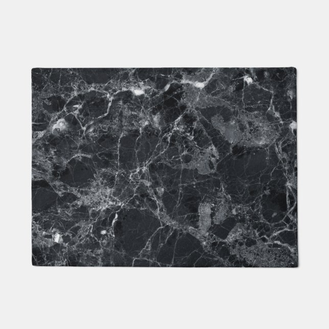 Black marble texture doormat (Front)