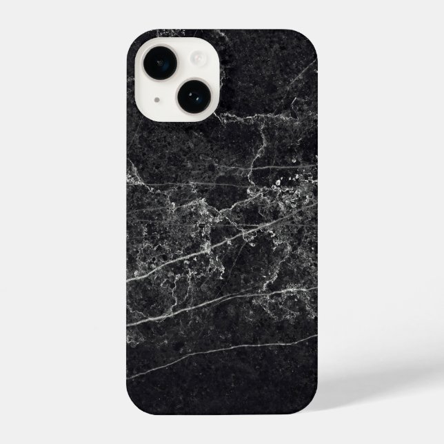 Black Marble Texture iPhone Case (Back)