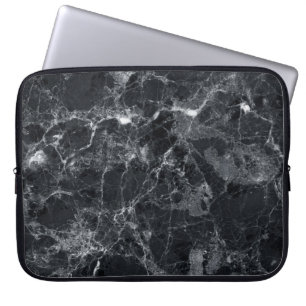 Black Marble Texture Laptop Sleeve