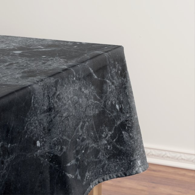 Black Marble Texture Tablecloth (In Situ)