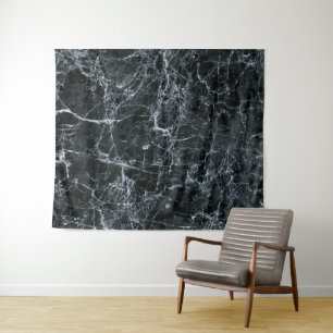 Black Marble Texture Tapestry