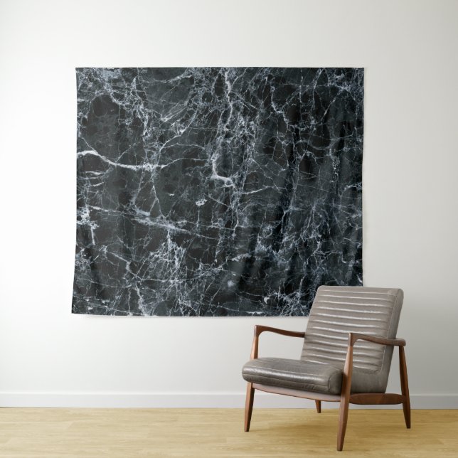 Black Marble Texture Tapestry (In Situ (Horizontal))