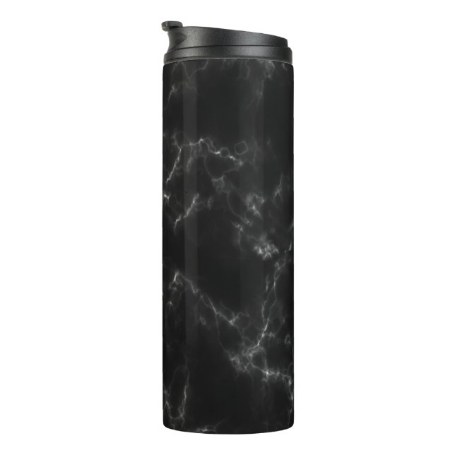 BLACK MARBLE THERMAL TUMBLER (Rotated Right)