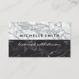 Black Marble   White Marble Business Card