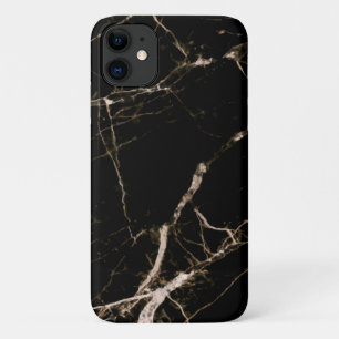 Black Marble With Beige Grain iPhone 11 Case