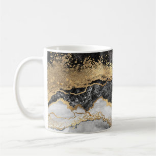 Black Marble with Gold Pretty Coffee Mug