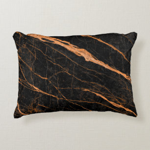 black marble with golden veins, emperador marble n decorative cushion