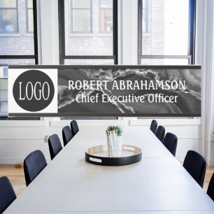 Black Marble Your Logo Office Door Signs Sign