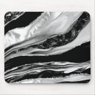 Black Marbles and Mother of Pearl Mouse Pad