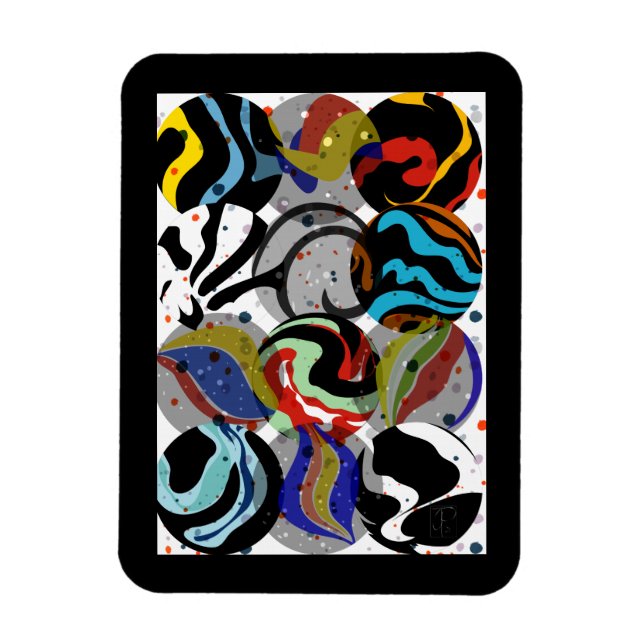 Black Marbles Magnet (Vertical)