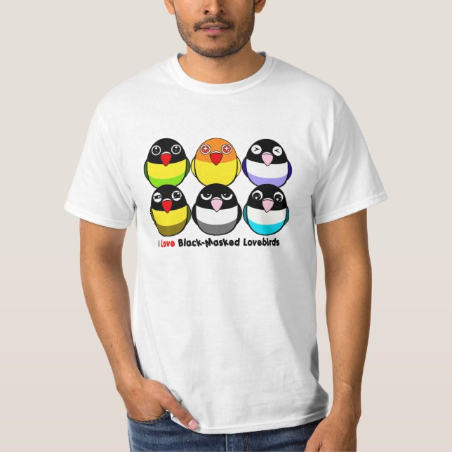 Black-masked lovebirds T-Shirt (Front)
