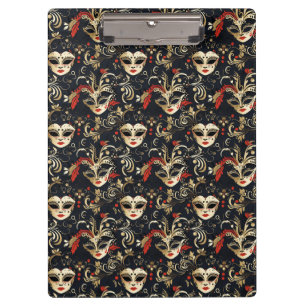 Black Masquerade Mask Clipboard