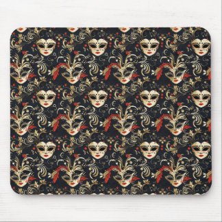 Black Masquerade Mask  Mouse Pad