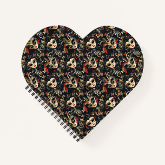 Black Masquerade Mask  Notebook