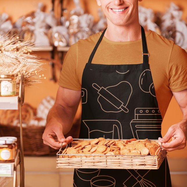 Black Master Chef Dad Baking & Cooking Utensil  Apron (Creator Uploaded)