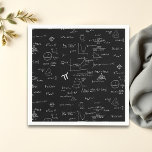 Black Math Equations Graphics Graduation Napkin<br><div class="desc">Simple black math napkins for graduations,  teacher's parties,  retirements,  birthdays and more. The background has a series of mathematical formulas and equations in white creating a pattern. Illustrated and designed by Patricia Alvarez.</div>