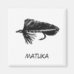 "Black Matuka" Flyfishing Art Magnet