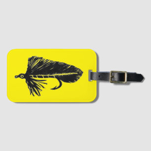 Black Matuka streamer, fly fishing, fly tying art Luggage Tag