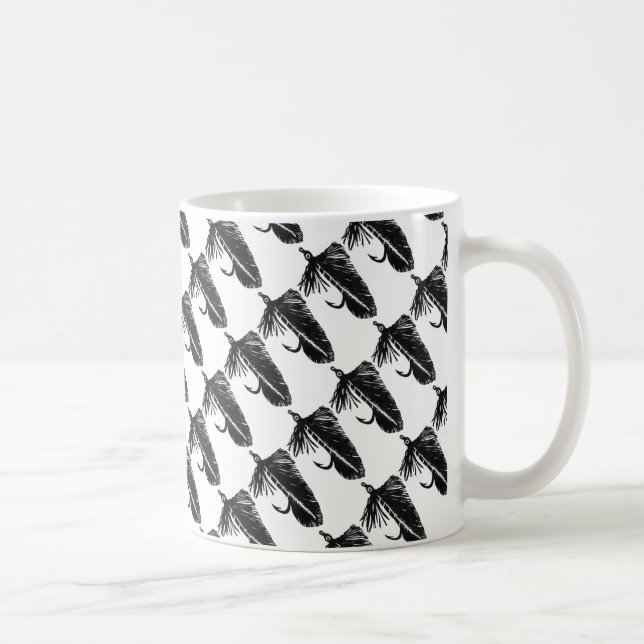 "Black Matuka" Tiled Classic Trout Fly Mug (Right)