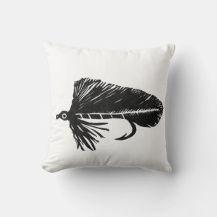 Black Matuka Trout fly streamer Label Cushion