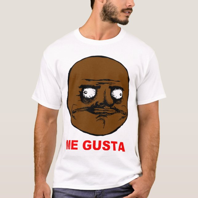 Black Me Gusta Rage Face Meme T-Shirt (Front)