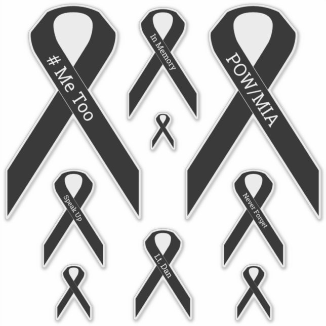 [Black] #ME TOO, POW/MIA Awareness Ribbon Vinyl (Front)