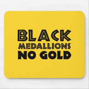 BLACK MEDALLIONS NO GOLD MOUSE PAD