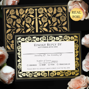 Black Mediaeval Gold Sword Royal Wedding RSVP