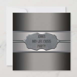 Black Meetal Mans 40th Birthday Party Invitation