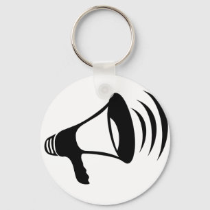 Black Megaphone Key Ring