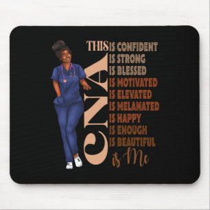 Black Melanin Cna Africa Black History Month Afro Mouse Pad