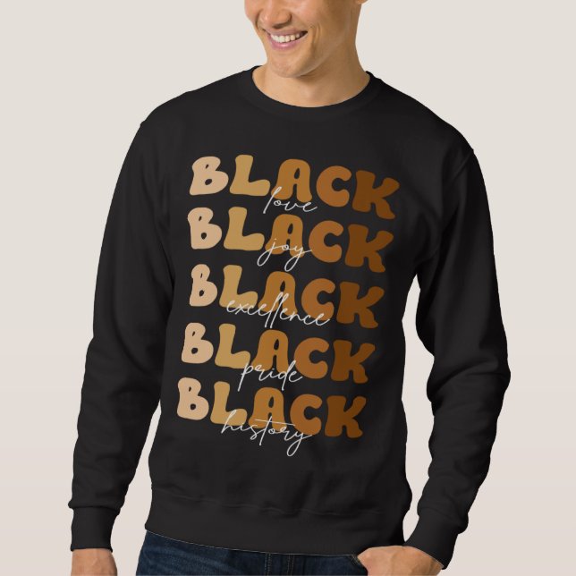 Black Melanin  Melanin Afro Womens Black History M Sweatshirt (Front)