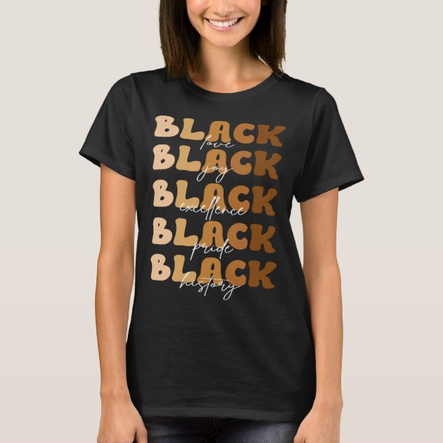 Black Melanin  Melanin Afro Womens Black History M T-Shirt (Front)