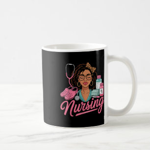 Black Melanin Nurse Afro Black History Hair Medici Coffee Mug