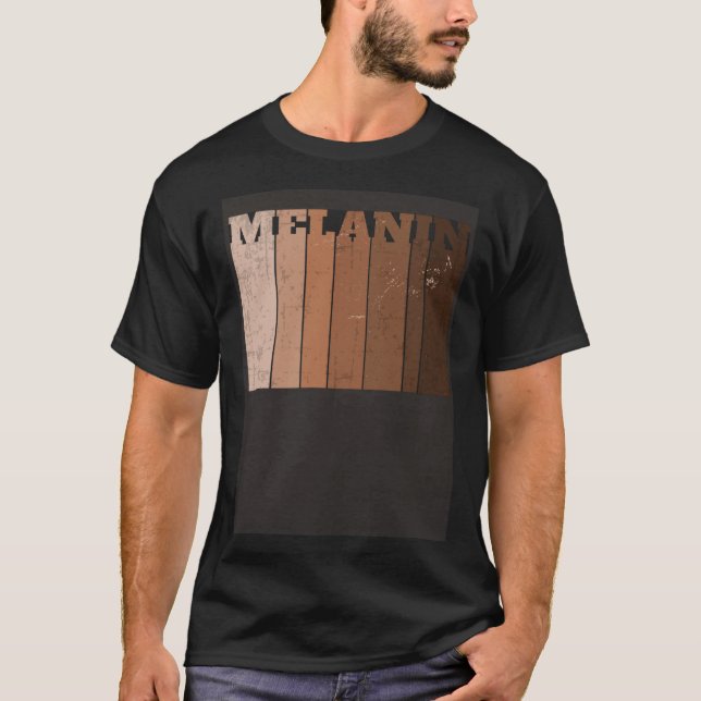 Black Melanin Pride For Women Men Afro Queens King T-Shirt (Front)
