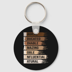 Black Melanin Proud Women For Black History Month  Key Ring