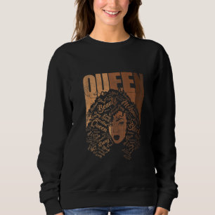 Black Melanin Queen Apparel African American Afro Sweatshirt
