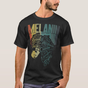 Black Melanin Queen Apparel African American Afro T-Shirt