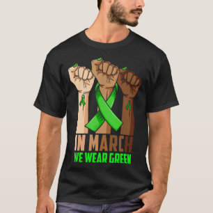 Black Melanin We Wear Green Cerebral Palsy CP Awar T-Shirt