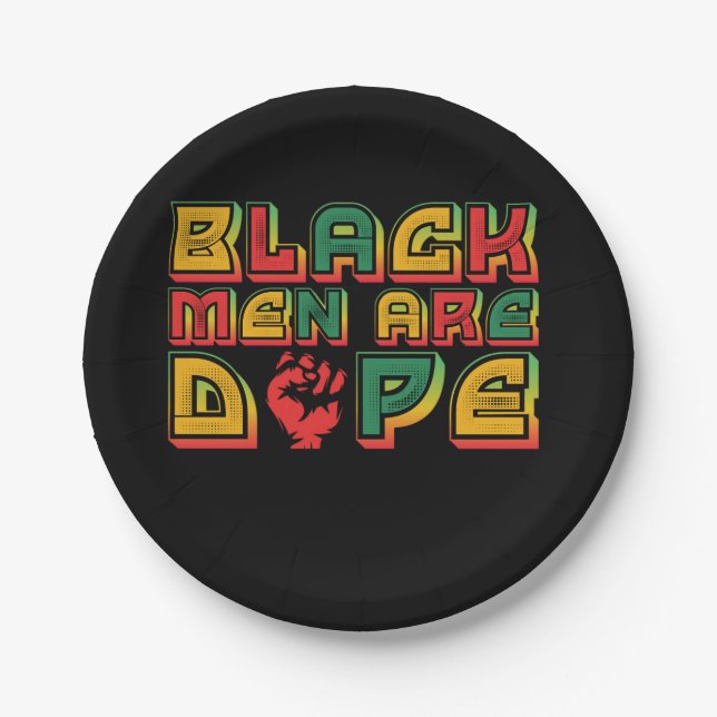 black_men_are_dope_01 paper plate (Front)