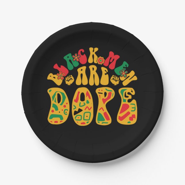 black_men_are_dope_02 paper plate (Front)