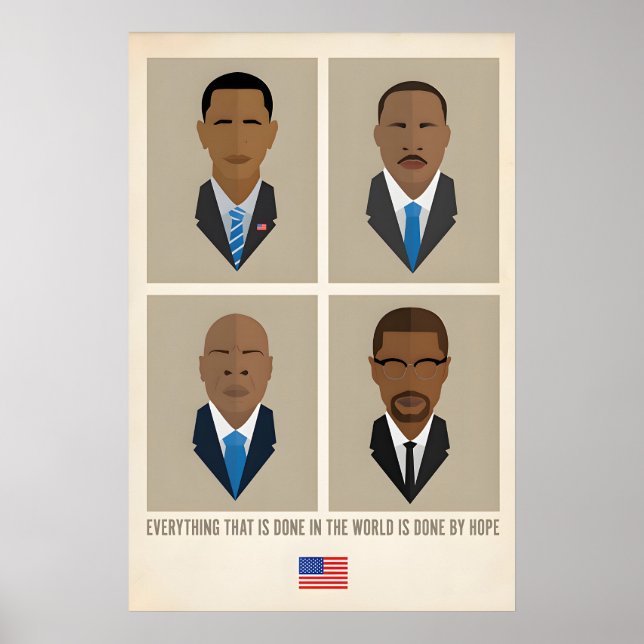 Black Men History Makers Icon Original Print (Front)
