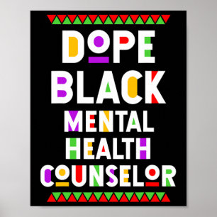 Black Mental Health Counsellor African American Jo Poster