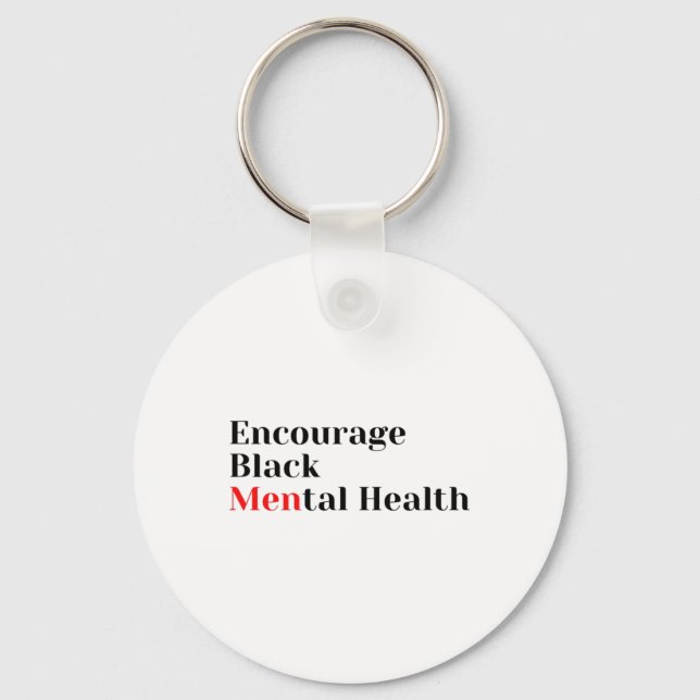 Black Mental Health Mental Health Awareness  Key Ring (Front)