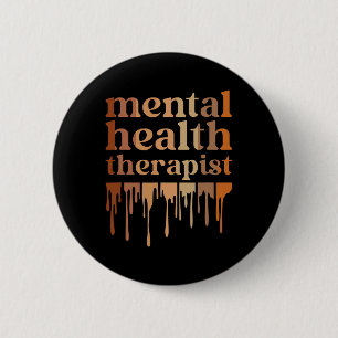 Black Mental Health Therapist African American 6 Cm Round Badge
