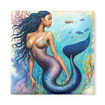 Black Mermaid Art